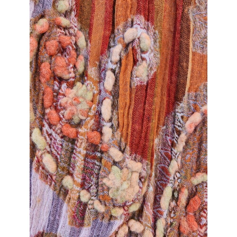Anii by Natural Silk Wool Patchwork Jacket M Boho Luxe Vintage Art to Wear - Picture 9 of 12
